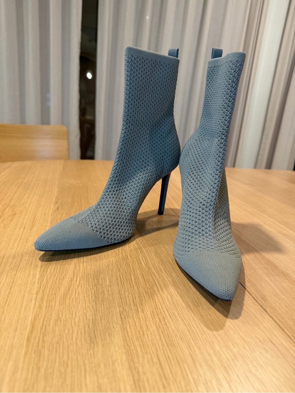 ZARA Knit Sock Stiletto Ankle Boots – Size 40 (US 9)